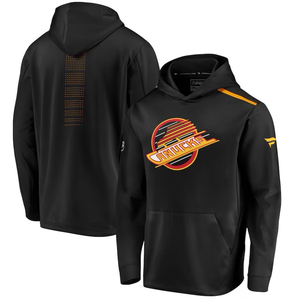 Vancouver Canucks Fanatics Alternate Logo Rinkside Pullover Hoodie - Black/Gold